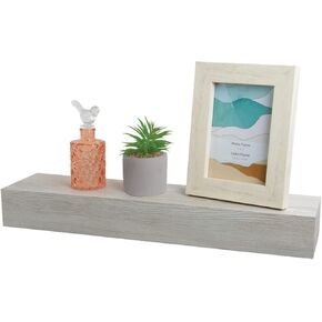 Kiera Grace Chunky Floating Shelves, Modern Wall Mounted Shelves Hanging Shelf for Home, Room, Office, 22", Grey, 1Pack