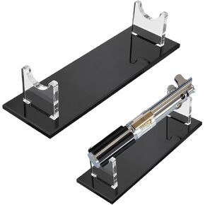 WANLIAN Lightsaber Stand Sabre Stand أكريليك Lightsaber حامل عرض سطح المكتب لعرض ديكور عرض Lightsaber Sabre (مربع أسود 1 حزمة)