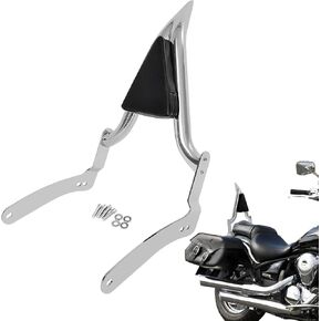 Black Backrest Sissy Bar Passenger Back Rest Pad Compatible for Kawasaki Vulcan 900 Classic LT SE Custom, Vulcan 2000 1996-up (20" Height) in Kuwait