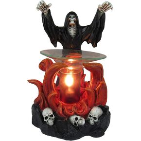 DWK "Dark Summoner Grim Reaper Decorative Electric Wax Warmer | Home Fragrance Products for Your Home Office | Wax Warmer for Scented Wax Melts | Gothic Decor Home Accents - 8"