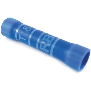 Thomas & Betts 2RB14X Expanded Insulated Vinyl Butt Splice Connector For Wire Range 16-14 Length 1.13 Diameter .26, Blue (100 Pack)