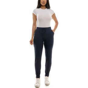 Zac & Rachel Women's Brushed Dty Jogger with Functional Pockets, Elastic + Tie Waist, and Rolled Ankle Cuff in Kuwait