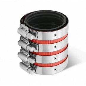 37422CS No-Hub Coupling Heavy Duty Colored Shield, 2 inch, Red