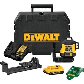 DEWALT 20V MAX Laser Level, Cross Line Laser, 3X360, Green, Bare Tool Only (DCLE34031B)