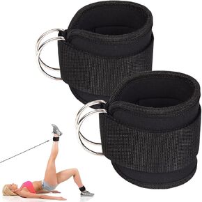 Taeku Ankle Straps for Kickbacks Men Women 1 Pair Adjustable Comfort Gym Ankle Straps with Double D-Ring for Glute Workouts Leg Extensions Lower Body Exercises