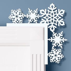 Metal Christmas Door Frame Decoration 11.8" x 11.8" Snowman Snowflake Christmas Door Corner Decor Door Frame Decor for Xmas Home Office Door Kitchen Cabinet Corner Shelf Window Decoration