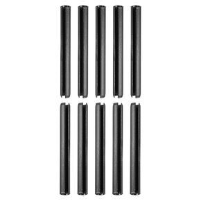 6mmx20mm(DxL) Slotted Spring Pin - 30Pack - Good for Home Machine Fastener - 65Mn Spring Dowel Tension Roll Pin - Black