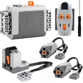 36PCS Technical Parts Set Compatible with Lego Technic, Speed Power Functions Motor Kit, Technical Compatibility Brick Motors Accessories for DIY