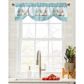 Window Valance Rod Pocket Short Curtain Panels Winter Falling Snowflake and Snowman Kitchen Valances Curtains, Merry Christmas Grey Back Window Treatments Drapes for Living Room Bedroom Decor 42x18in