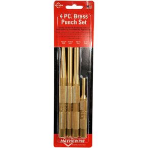 Mayhew Pro 62277 Brass Punch Kit, 4-Piece