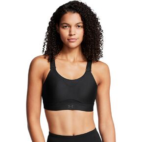 Under Armour Womens Infinity High Impact Sports Bra, (002) Black / / Black, Medium D-DD