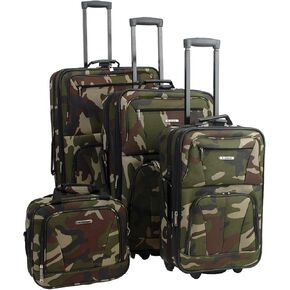 Rockland 4 Piece Expandable Luggage Set, ACU CAMO, One Size