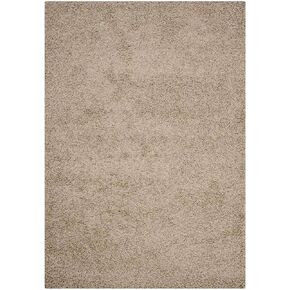 SAFAVIEH Athens Shag Collection Area Rug - 5'1" x 7'6", Beige, Non-Shedding & Easy Care, 1.5-inch Thick Ideal for High Traffic Areas in Living Room, Bedroom (SGA119G)