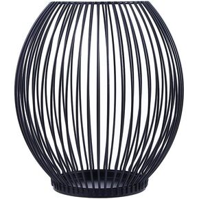 Leadigol Black Metal Candle Holders, Vintage Wire Cage Candle Holders Decorative Candle Stand for Home Decoration Indoor Outdoor Parties and Wedding(S)