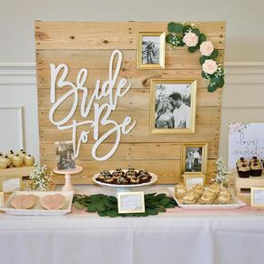 Wooden Bride to Be Sign,Wood Bridal Shower Sign for Bachelorette Engagement Wedding Bridal Shower Party Supplies Wedding Party Favors Hen Party Supplies(17.7 * 13.7inch)