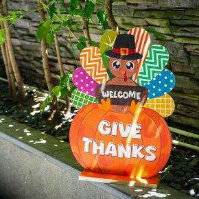 Halloween Porch Sign Wooden Pumpkin Welcome Signs Halloween Outdoor Decor for Halloween Fall Front Porch Decorations. (Pumpkin)