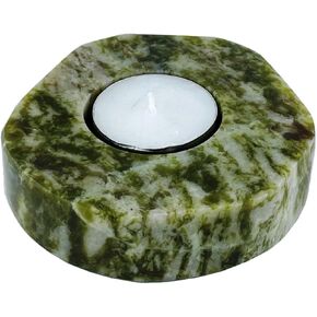 Connemara Marble Votive Candle Holder Irish Round Green Wax Homeware Home Decor Birthday Present Housewarming Gifts