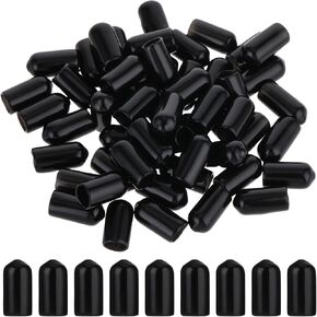 55Pcs Pourers Dust Covers Rubber Liquor Covers Pour Pouts for Syrup Bottles Oil Pourer Olive Toppers Dispenser Bar Drink Cover Glass Drinks（Black）