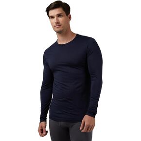 32 Degrees Heat Men's Lightweight Crew Baselayer Top | Form Fitting | Long Sleeve| 4-Way Stretch | Thermal