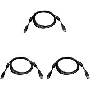Tripp Lite USB 2.0 Hi-Speed A/B Cable with Ferrite Chokes (M/M) 3-ft. (U023-003)