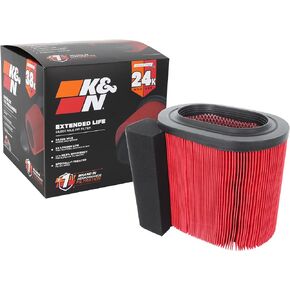 K&N Engine Air Filter: Increase Power & Towing, Washable, Premium, Replacement Air Filter: Compatible with 2017-2019 Ford Truck Super Duty V8 (F250, F350, F450, F550), E-0644