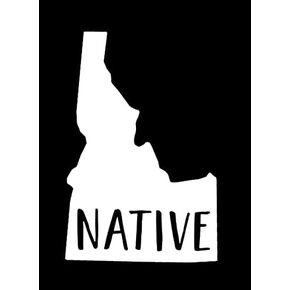 Idaho Native Decal | White | Made in USA by Stick This! | Sticker for Car or Truck Windows, Laptop, Water Bottle, Tablets etc. | 3.25" x 5" |