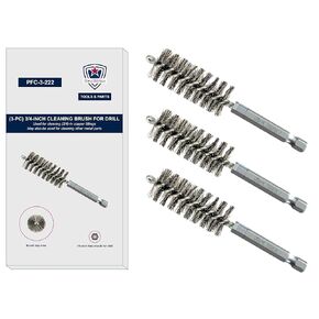 3-Size[6pc] Fitting Cleaning Brush Set (1/2, 3/4, 1.0-inch) Copper Pipe Cleaner for Power Drill, Stainless-Steel Wire Bore Brush, Metal Tube Brushes, Prep Copper/Bronze/Brass Fittings for Soldering