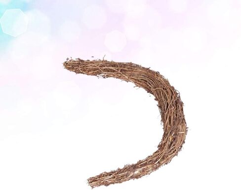 PRETYZOOM عيد الفصح الخشبي إكليل القمر إكليل العنب إكليل عيد الفصح الروطان إكليل القمر على شكل إكليل إكليل معلق لتزيين عيد الفصح in Kuwait