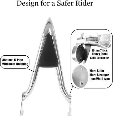 Black Backrest Sissy Bar Passenger Back Rest Pad Compatible for Kawasaki Vulcan 900 Classic LT SE Custom, Vulcan 2000 1996-up (20" Height) in Saudi Arabia