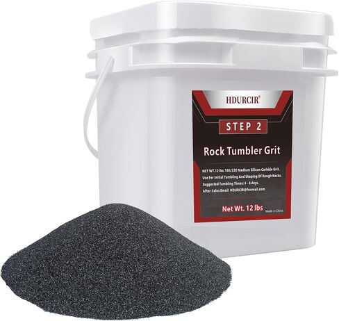 12 lbs Rock Tumbler Grit for Step 1 Tumbling Stones, Tumbler Media Grit,Rock Polishing Grit Media, Works with Any Rock Tumbler, Rock Polisher, Stone Polisher (STEP1-12LB) in Saudi Arabia