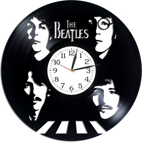 Rock Band Clock The Beatle Gift Lp Vinyl Retro Record Wall Clock Vintage Birthday Gift for Woman Jon Lenon Room Art The Beatle Clock Rock Music Art Xmas Gift Idea for Man in Saudi Arabia