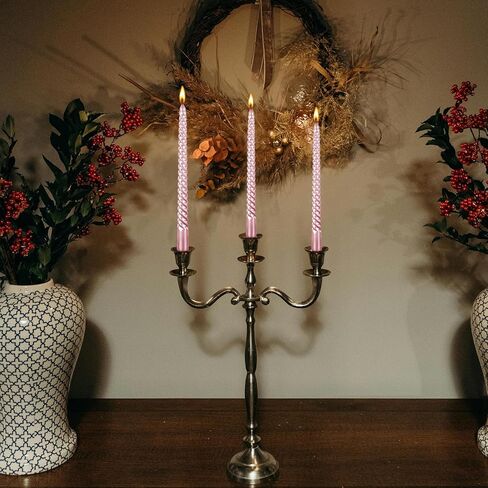 Pink Taper Candles 10 inch -Set of 4 Tapered Candles, Long Candle,Tall Candlesticks, Home Dinner, Party, Wedding, Halloween, Churches,Christmas (4pcs, Pink) in Kuwait
