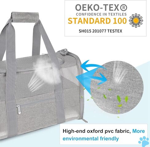 Cat Carrier, Dog Carrier, Pet Carrier for Small Dogs Medium Cats Puppies Under 15 Lbs, TSA Airline Approved Carrier Soft Sided Dog Travel Carriers, Cat Carriers with Reflective Strip - Pink in Kuwait