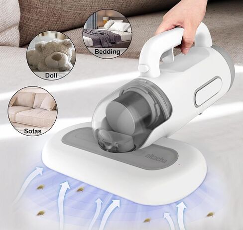 Professional Portable Corded Handheld Bed Mattress Pillow Fabric Sofa Sheet Carpet Vacuum Cleaner High Frequency Double Vibrative Pad 400W Power Strong Suction for Deep Vacuum Cleaning in Saudi Arabia