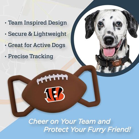 NFL CINCINNATI BENGALS سلسلة مفاتيح Apple AIR TAG HOLDER للكلاب والقطط، حافظة لجهاز تعقب Apple Airtag، حامل قلادة جهاز تتبع الكلاب GPS in Kuwait