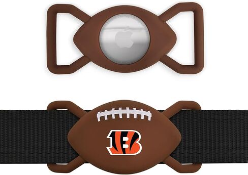 NFL CINCINNATI BENGALS سلسلة مفاتيح Apple AIR TAG HOLDER للكلاب والقطط، حافظة لجهاز تعقب Apple Airtag، حامل قلادة جهاز تتبع الكلاب GPS in Kuwait
