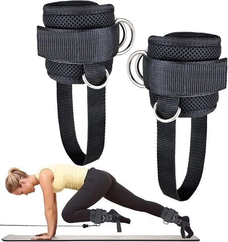 Taeku Ankle Straps for Kickbacks Men Women 1 Pair Adjustable Comfort Gym Ankle Straps with Double D-Ring for Glute Workouts Leg Extensions Lower Body Exercises in Saudi Arabia