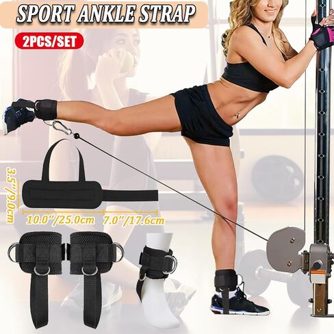 Taeku Ankle Straps for Kickbacks Men Women 1 Pair Adjustable Comfort Gym Ankle Straps with Double D-Ring for Glute Workouts Leg Extensions Lower Body Exercises in Saudi Arabia