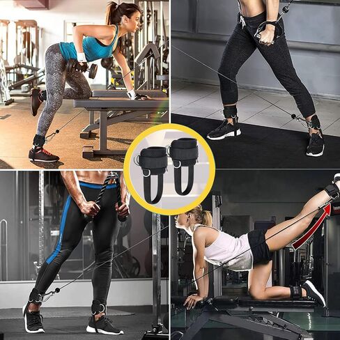 Taeku Ankle Straps for Kickbacks Men Women 1 Pair Adjustable Comfort Gym Ankle Straps with Double D-Ring for Glute Workouts Leg Extensions Lower Body Exercises in Saudi Arabia