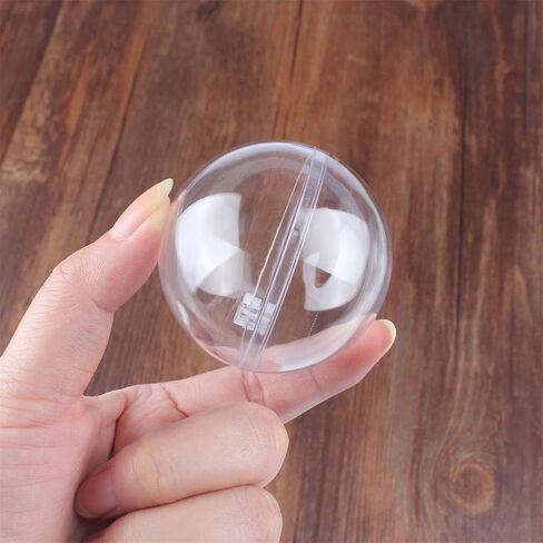Clear Plastic Acrylic Fillable Transparent Ball Ornament Bauble Sphere for Wedding Party Festival Home Decor (50mm,Set of 24pcs) in Saudi Arabia
