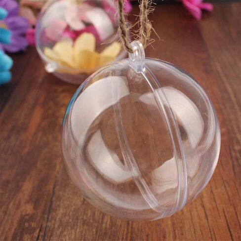 Clear Plastic Acrylic Fillable Transparent Ball Ornament Bauble Sphere for Wedding Party Festival Home Decor (50mm,Set of 24pcs) in Saudi Arabia