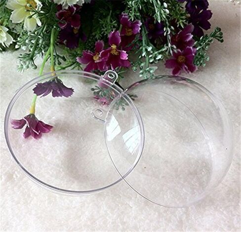 Clear Plastic Acrylic Fillable Transparent Ball Ornament Bauble Sphere for Wedding Party Festival Home Decor (50mm,Set of 24pcs) in Saudi Arabia