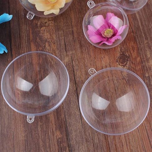 Clear Plastic Acrylic Fillable Transparent Ball Ornament Bauble Sphere for Wedding Party Festival Home Decor (50mm,Set of 24pcs) in Saudi Arabia