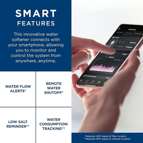 GE Water Softener System, 30,000 Grain Capacity, Reduce Hard Mineral Levels at Water Source, Reduce Salt Consumption, Improve Water Quality for Drinking, Laundry, Dishwashing & More, GXSF30V in Saudi Arabia
