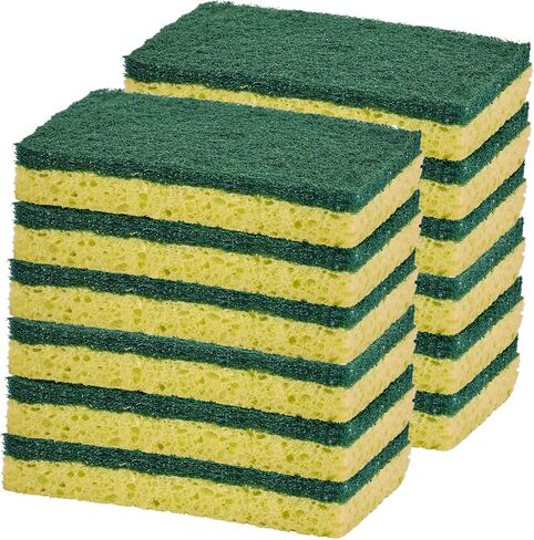 Kitchen Sponges for Washing Dishes, Non-Scratch Cellulose Dish Scrub Sponges, Cleaning Sponges for Household Use, Safe Cleaning Products, Kitchen Sponges Pack of 12, by Superio in Saudi Arabia