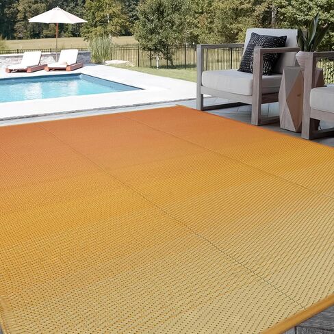 Lahome Waterproof Outdoor Rugs for Patios 5x8, Reversible Camping Rug for Tent Plastic Straw Large Indoor Outdoor Carpet for Rv,Beach, Backyard, Balcony, Deck, Porch,Blue-Grey in Kuwait