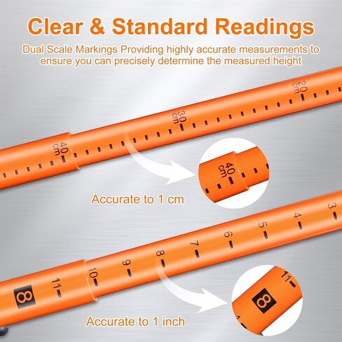 Height Stick for Trucks,15FT Load Height Measuring Stick,Accurately Height Stick Non-Conductive,Height Measuring Stick for Trucks with Adjustable Pole for Trucks, Car Haulers in Saudi Arabia