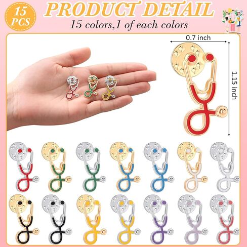 Nurse Gifts Set Stethoscope Brooch Lapel Pins Nurse Keychain Appreciation Gifts Thank You Card Bag Nurse Week Gift in Saudi Arabia