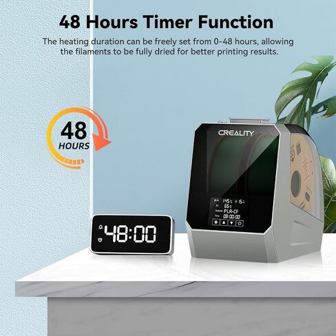 Creality Filament Dryer Box Space PI, Dry Box, 3D Printer Filament Dehydrator, Upgrade PTC 360° Heating Drier,45℃-70℃&0-48h Adjustable,Real-time Monitoring,Touch Screen,One-Key for Drying 12 filaments in Saudi Arabia