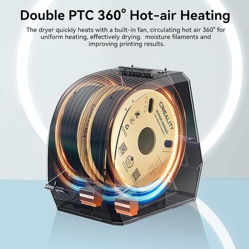 Creality Filament Dryer Box Space PI, Dry Box, 3D Printer Filament Dehydrator, Upgrade PTC 360° Heating Drier,45℃-70℃&0-48h Adjustable,Real-time Monitoring,Touch Screen,One-Key for Drying 12 filaments in Saudi Arabia